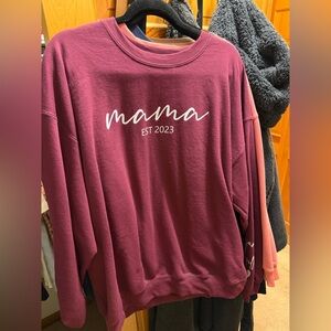 Mama EST 2023 Women's Sweater - Maroon